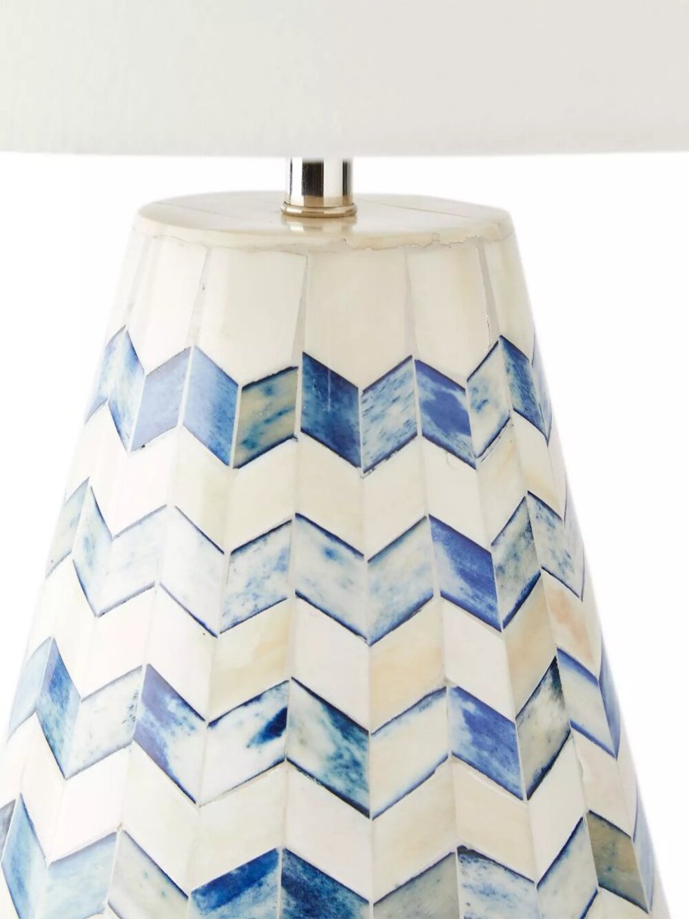 Serena and Lily Blue and White Bone Inlay Lamp